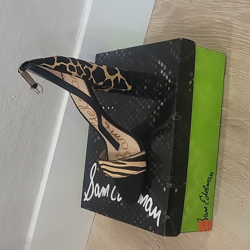 Sam Edelman animal print block heels